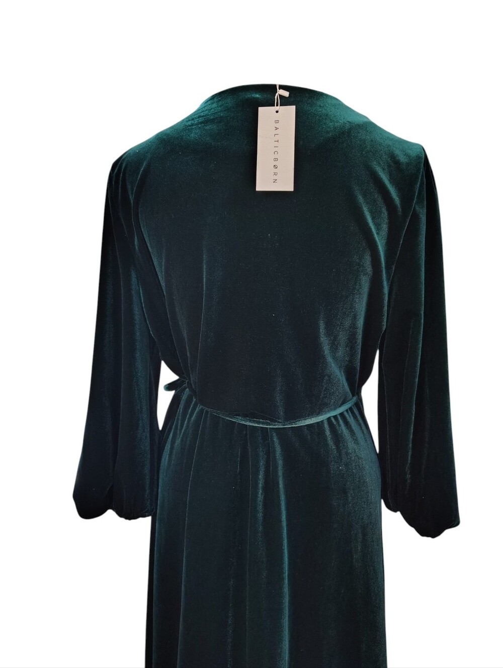 NWT Baltic Born Beckinsale Velvet Wrap Dress Dark Green Large - Picture 5 of 10